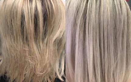 Angelique's Before and After Kerastase blonde absolu